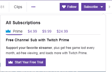 Subs twitch